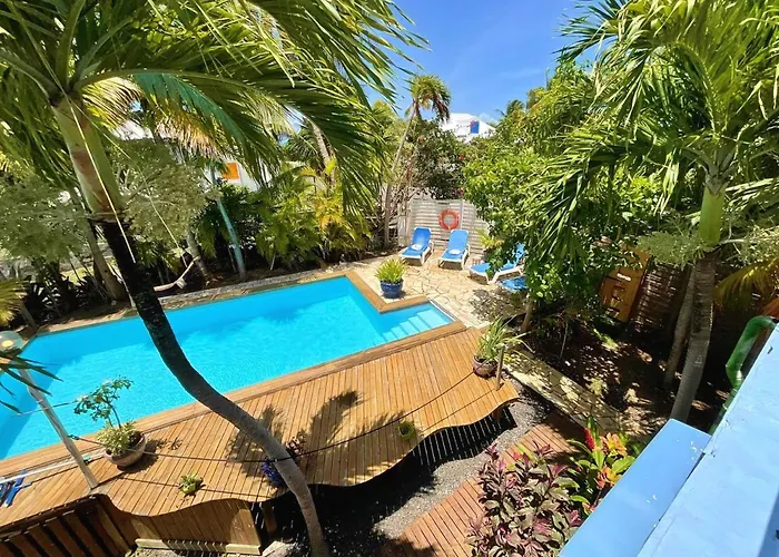 Ti Bwa Carbet Cosy Semi-Exterieur Avec Toit Terrasse