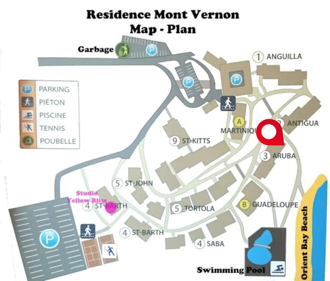 Front Line Unit 520 Ft2 - 48 M2, On Second Floor, Stunning Ocean View Apartamento Cul de Sac