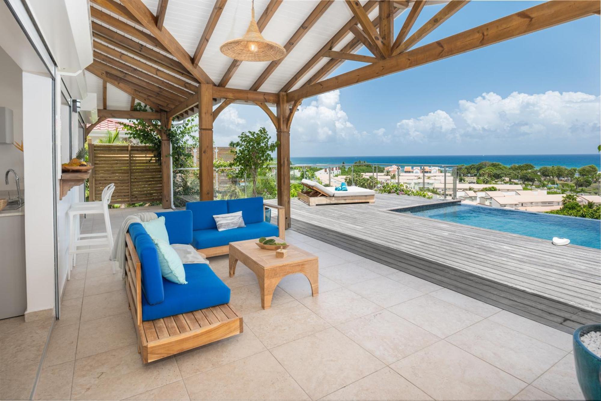 Villa Les Raisins Clairs - Standing 4 Etoiles , Vue Sur Panoramique & Piscine A Debordement Saint-Francois (Grande-Terre)
