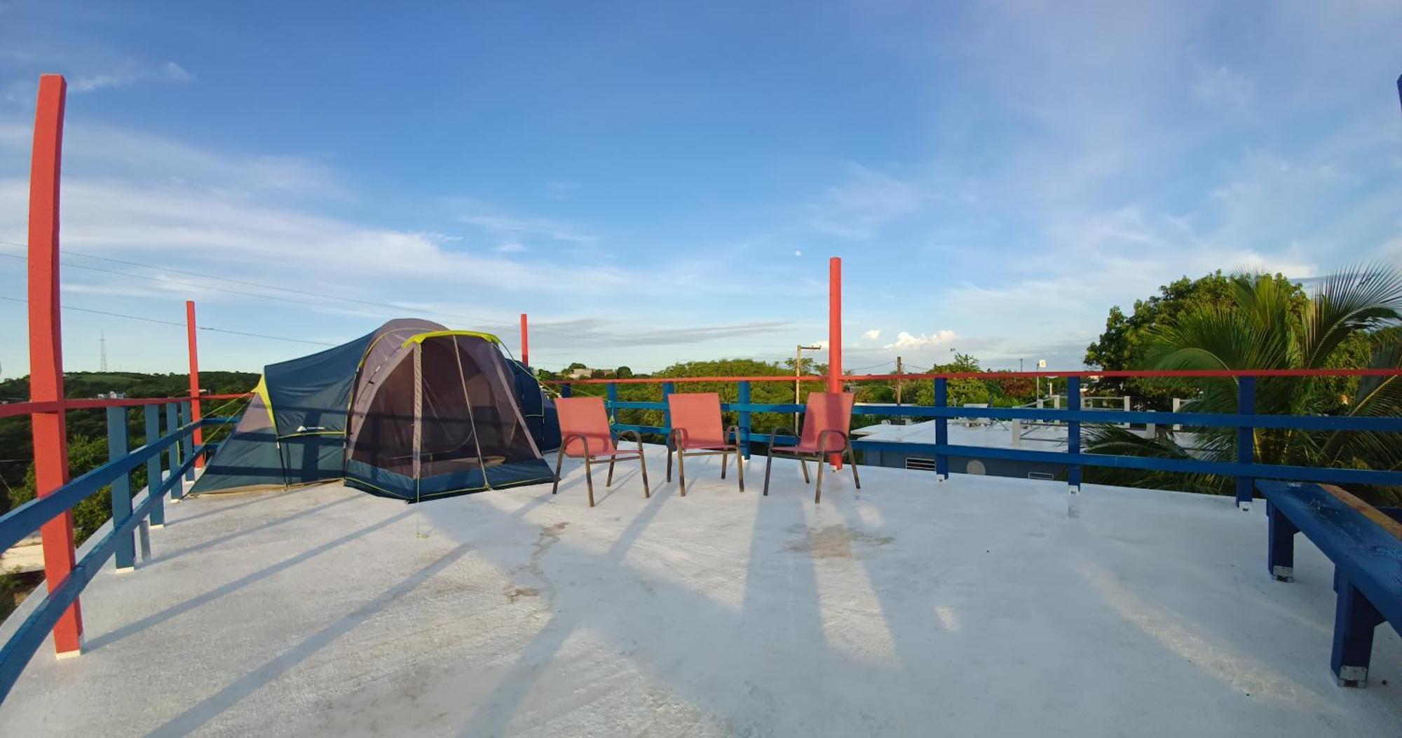 Luxury tent Rooster Run Glamping Has Rooftop And Off The Ground Glamping Experience For 1 To 16 In A Single Tent And Views Of The Rain Forrest And To Culebra Across The Atlantic Ocean W Tents, Linens, Deluxe Air Beds, Warm Shower And At A Great Pric *