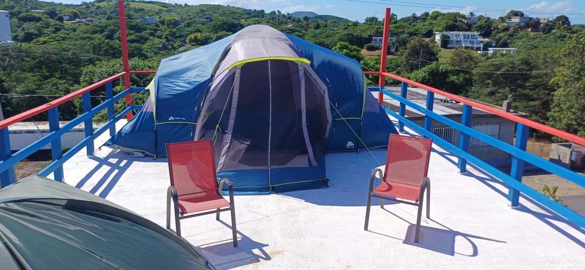 Rooster Run Glamping Has Rooftop And Off The Ground Glamping Experience For 1 To 16 In A Single Tent And Views Of The Rain Forrest And To Culebra Across The Atlantic Ocean W Tents, Linens, Deluxe Air Beds, Warm Shower And At A Great Pric Luxury tent *
