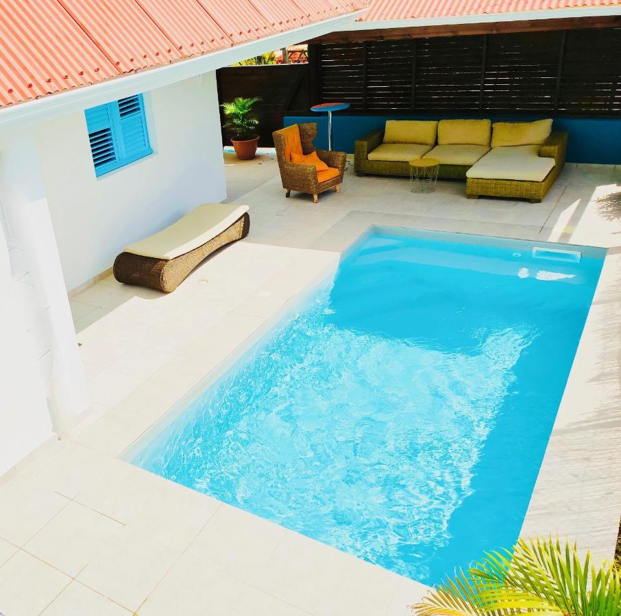 Location Maison Bleue Avec Piscine Privative Au Carbet Martinique *