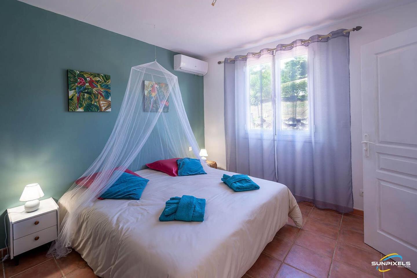 Bleue, Piscine, Vue Villa